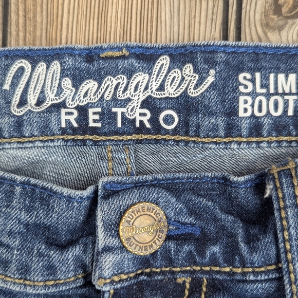 Wrangler Straight Jeans Retro Slim Boot Fit - Picture 2 of 16